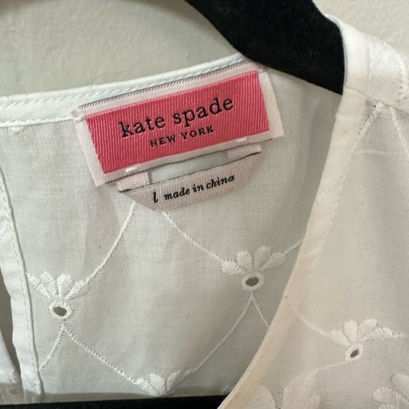 Kate Spade White Eyelet Ruffle Blouse - Picture 4 of 4